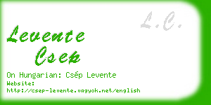 levente csep business card